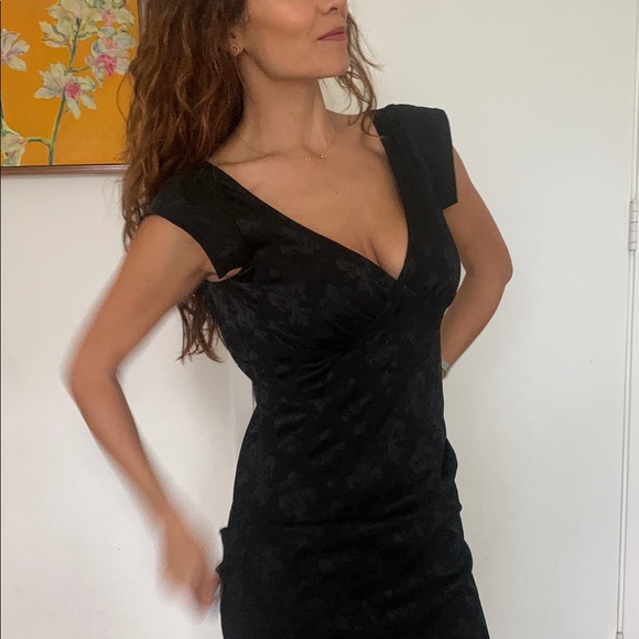 Nicole Miller Black Fleur de Liz Dress size 8 - Picture 4 of 9